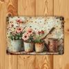 Vintage Floral Metal Wall Art, Rustproof Home Decoration for Kitchen