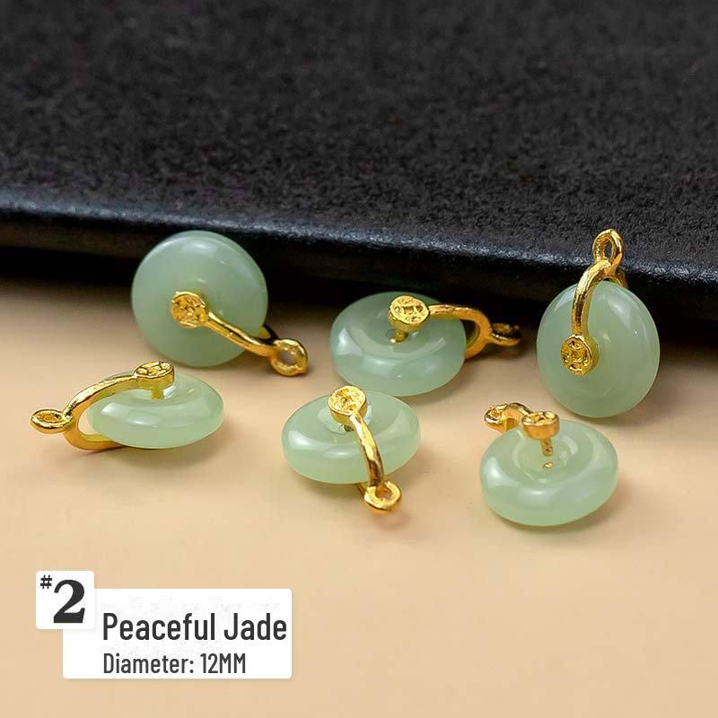 

Подвеска из нефрита в стиле чонсам: Ретро Металл Китайский Национальный Прилив DIY Аксессуар