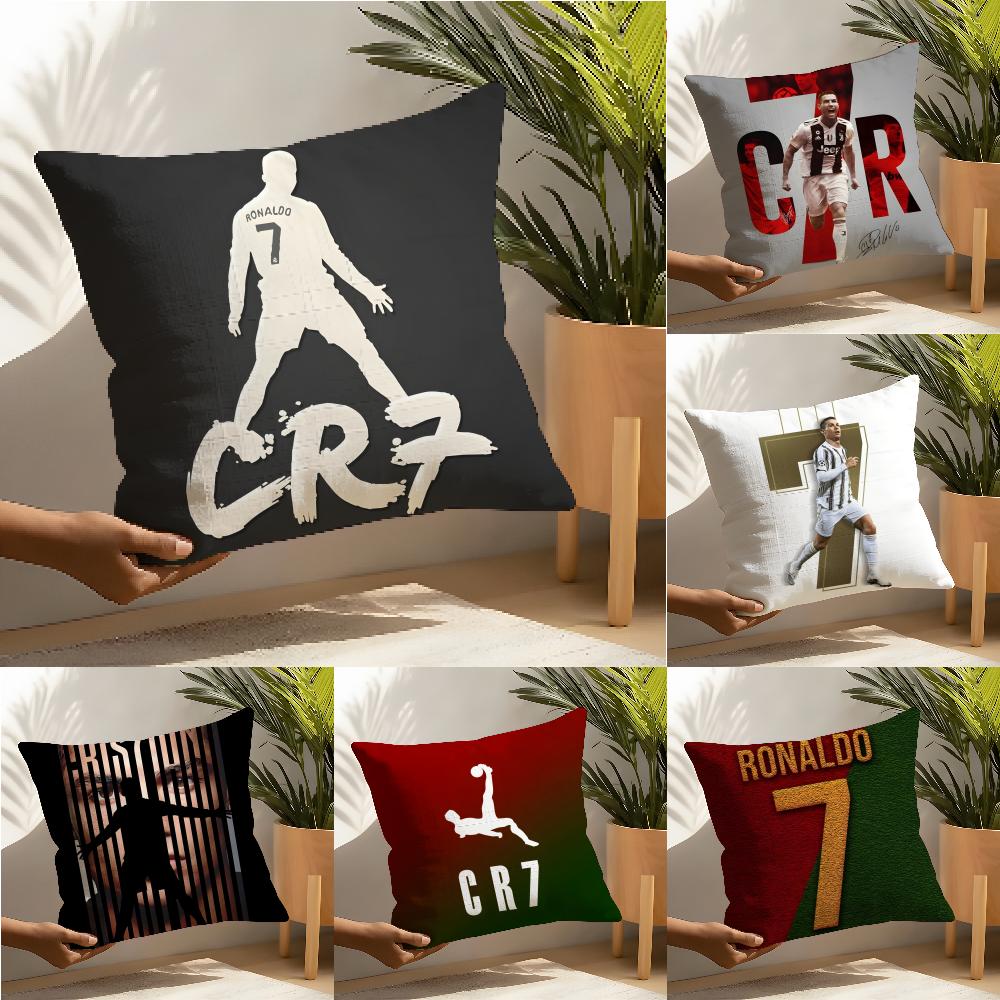 Cristiano Ronaldo Fall Pillow Case Linen Cushion Covers For Decorative Sofa Home Pillows Case Car Chair Pillows Cases