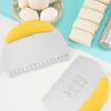 Dough Pastry Scraper with Measuring Scale Stainless Steel Dough Scraper Cutter Rubber Plastic Handle Kitchen Baking