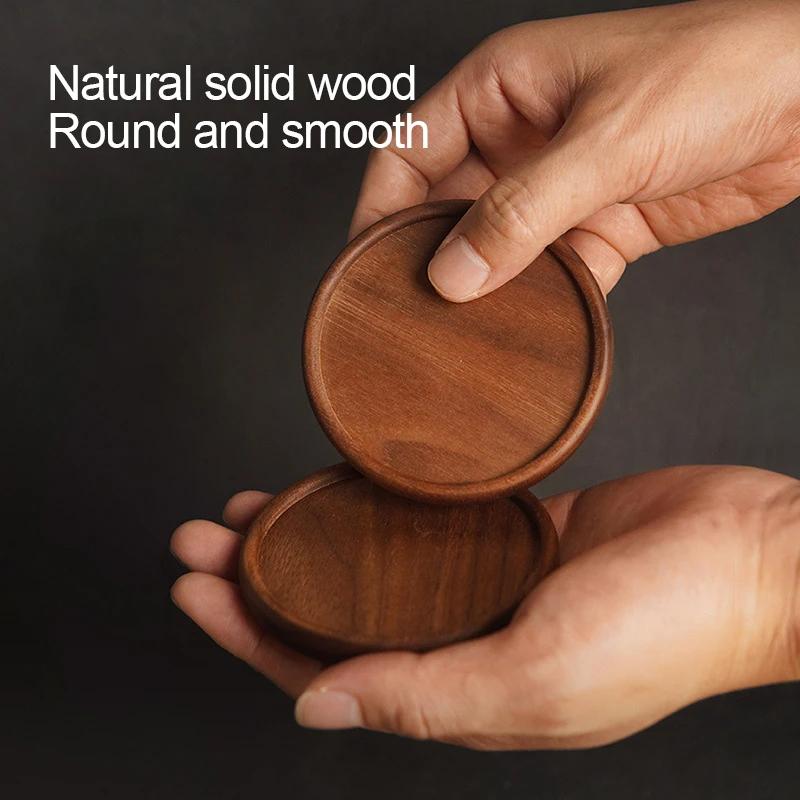 Natural Round Wooden Slice Cup Mat 1PC Coaster Tea Coffee Mug Drinks Holder for DIY Tableware Decor Durable Pad Home Coaster