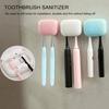 Wall Mount UV Toothbrush Sanitizer 2 Slots USB Rechargeable No Drilling Bathroom Toothbrush Holder Cover Case Portable Tooth Brush Cleaner