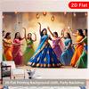 2D Flat Design, 1-piece for Indian Dance, Suitable for Birthdays, Weddings, and Dance Parties