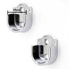 2PCS Wardrobe Bracket Heavy Duty Rod Socket Flange Rod Holder Closet Rod End Support U Shaped Rail Support Furniture Hardware