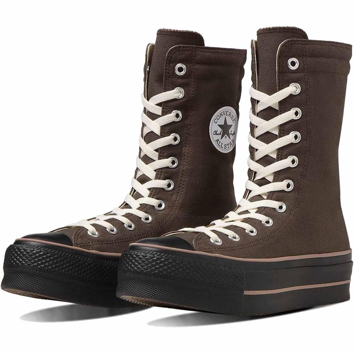 

Converse All Star Lifted Size cm (R) Knee-High Sneakers, Brown/Black, 24.0