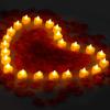 24Pcs Heart Shape Heart LED Candle Light Plastic Environmental Friendly Heart Electronic Candle High Brightness Simple