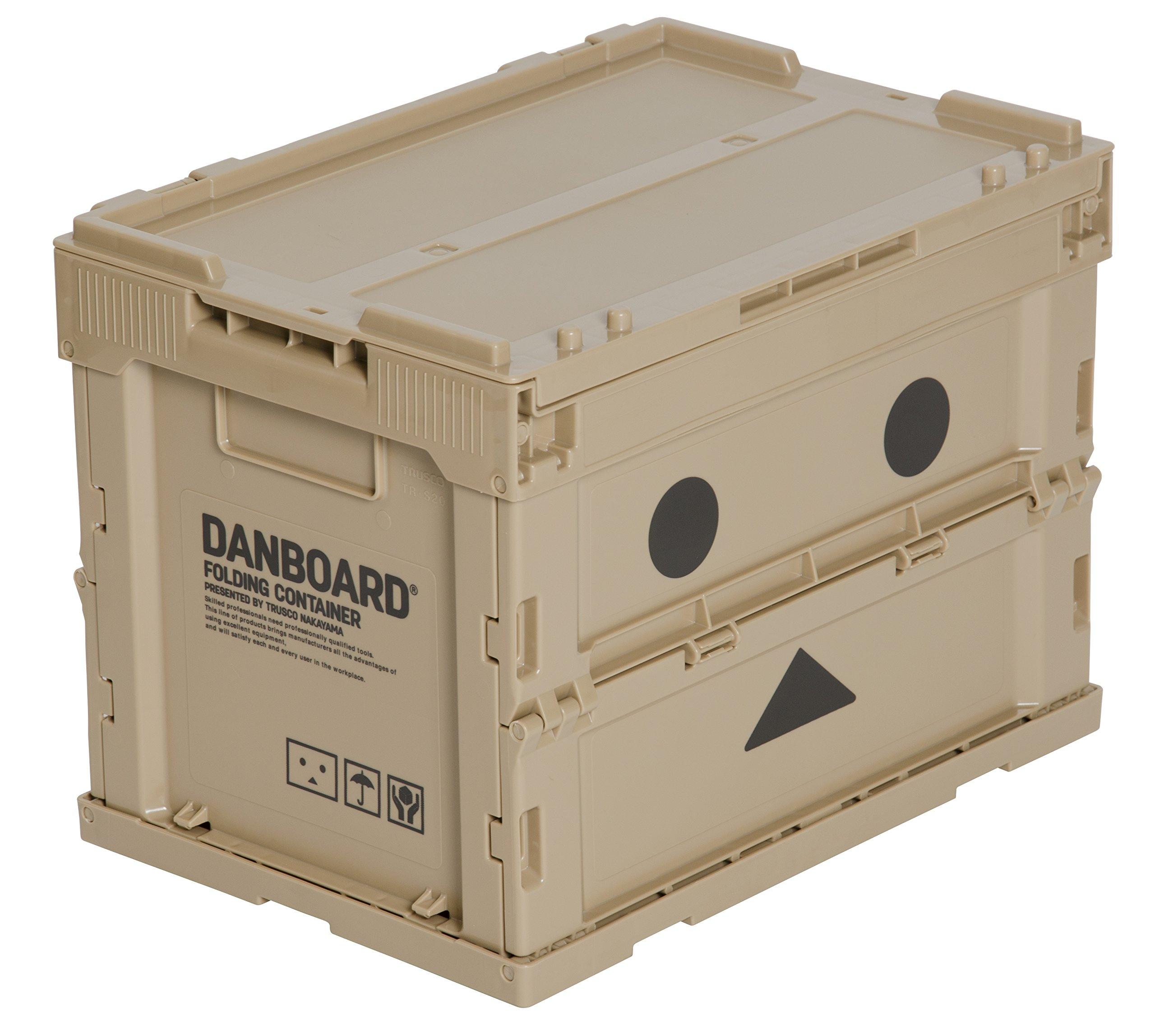 

TRUSCO Danbo Thin Foldable with Lid and No Storage Container, 20L, Lock, TR-SC20-A-DNB, Case/Box