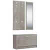3 Piece Hall Furniture Set Concrete Grey Particleboard