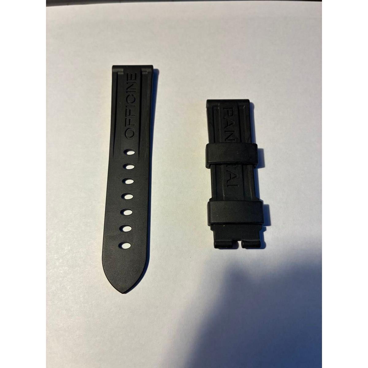 Used New and unused OFFICINE PANERAI Panerai rubber belt 22mm black black