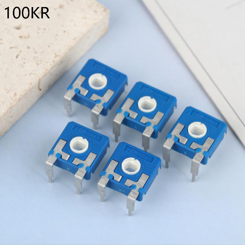 5Pcs 10K/100K Vertical Adjustable Potentiometer Ca14Nv17.5 10Ka2020Lv10 Adjustable Resistance Potentiometer