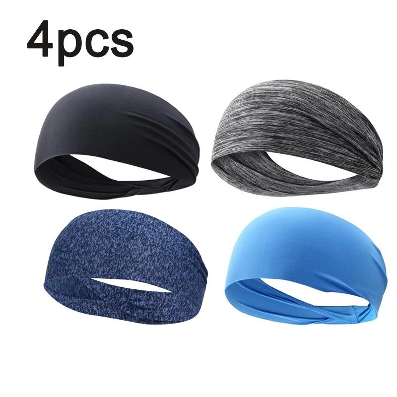 1/3/4/5pcs Elastic Sports Headbands Sweat Absorption Headdress Quick Dry Workout Headband Anti-slip Breathable Sweatbands