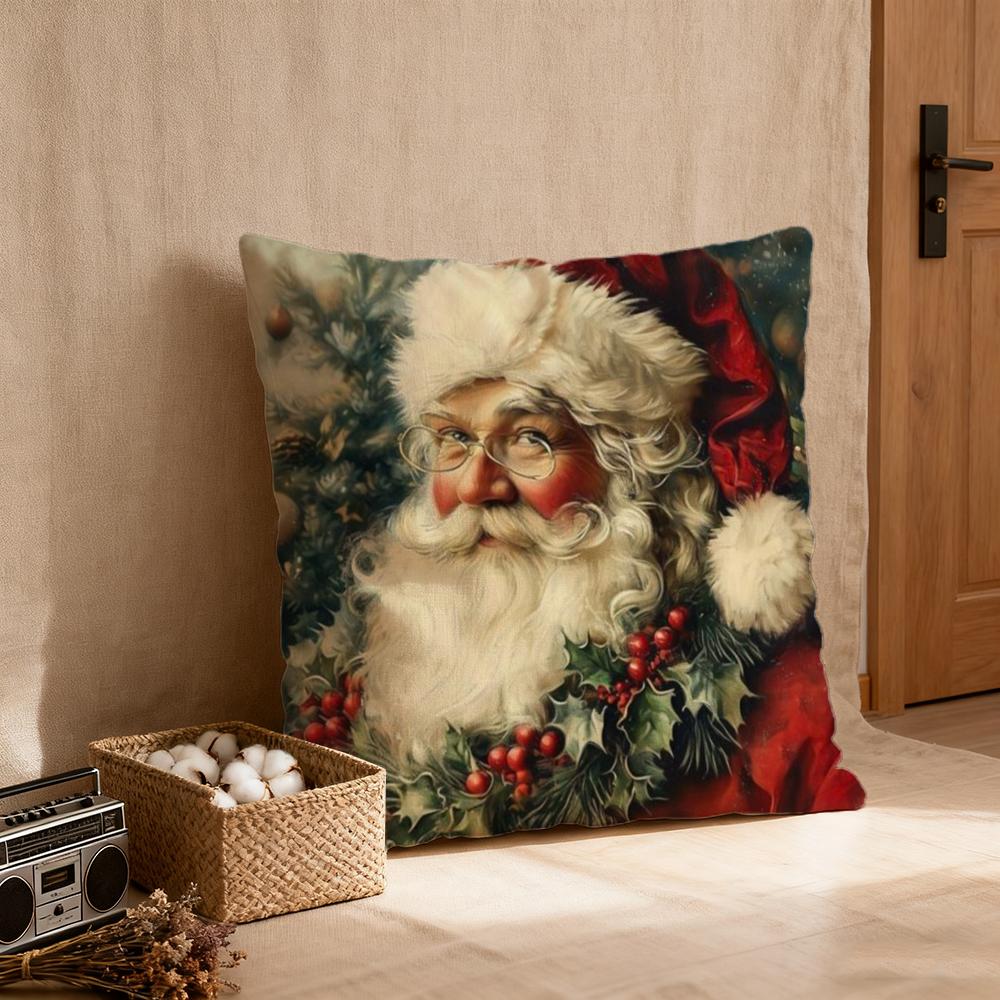 Kissenbezug luxuriös Heimbüro, Sofa dekorativ Mehrgrößen Autositzkissen, Kissenbezüge Weihnachtsmann Weihnachten Retro
