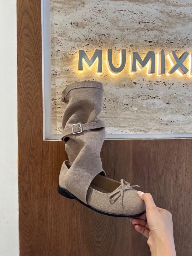 

2025 new Maillard boots summer new retro versatile design square head bow thick heel cool boots 40 хаки