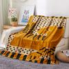 1Pc Abstract Art Print Flannel Blanket, High quality Comfortable for All Seasons, Home Decor, Warmth and Comfort, Perfect for Christmas Gifts