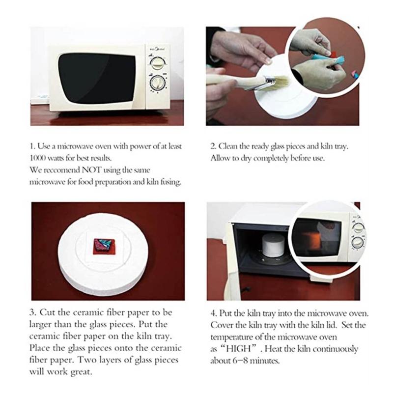 Diy Art Melting Glass Handmade Ornament Microwave Heating Kiln Professional Microwave Kiln for DIY Jewelry Glass Fusing