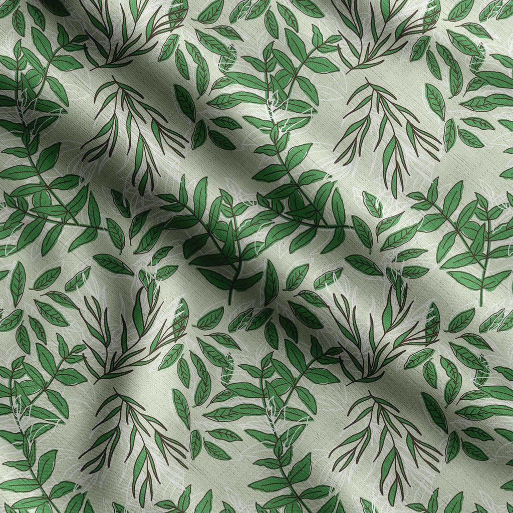 Soimoi Leaves Print,  Cotton Cambric, Quilting Fabric Sold by The Yard 42 Inch Wide, Medium Weight Cotton Fabric,