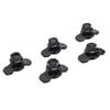 5pcs L Track Double Lug Threaded Stud Nut Fitting M10x20mm for Truck Bed Trailer Cargo Control Pickup RV ATV Black