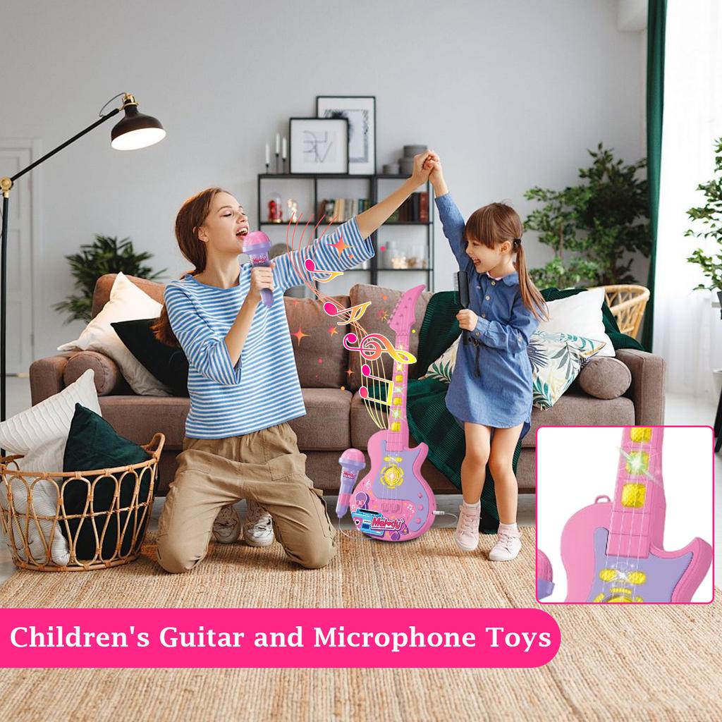 Kids Machine Toy With Microphone – Light Up Karaoke Player Compatible