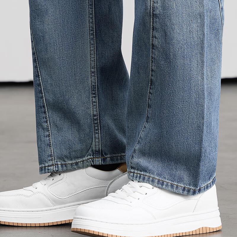 FAPAI Men's Straight-Leg Cotton Blend Jeans