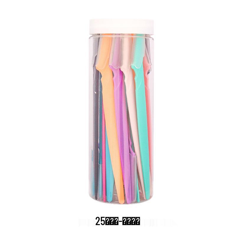 New Stainless Steel Eyebrow Razor: Straight Handle Trimmer for Precise Hair Removal.