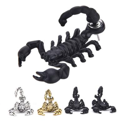 3D Zvíře 1ks Náušnice pecky Štír Kovové