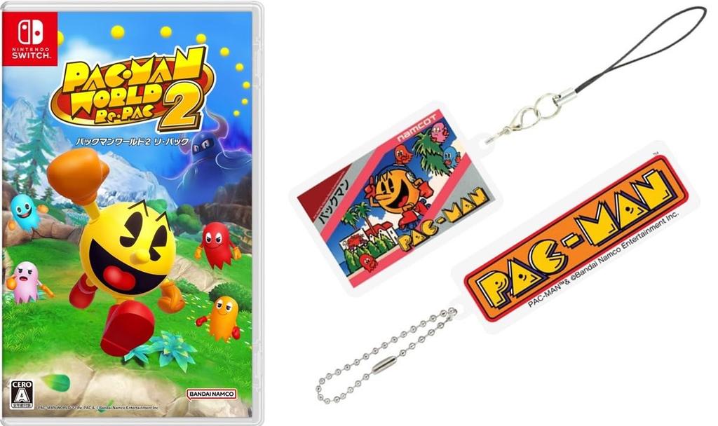World 2 Repack Switch Namco Genre Acrylic Charm Acrylic Strap Set Original Digital Wallpaper Pac-Man - & + [Bonus]