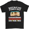 Previsioni Weekend in Caravan T-shirt da Campeggio Uomo 100% Cotone