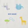 MIKIHOUSE Cotton Baby Blanket 90 x 115cm Animal Design Soft Brushed Both Sides Made in Japan Naptime Lap for Boys Girls Babies