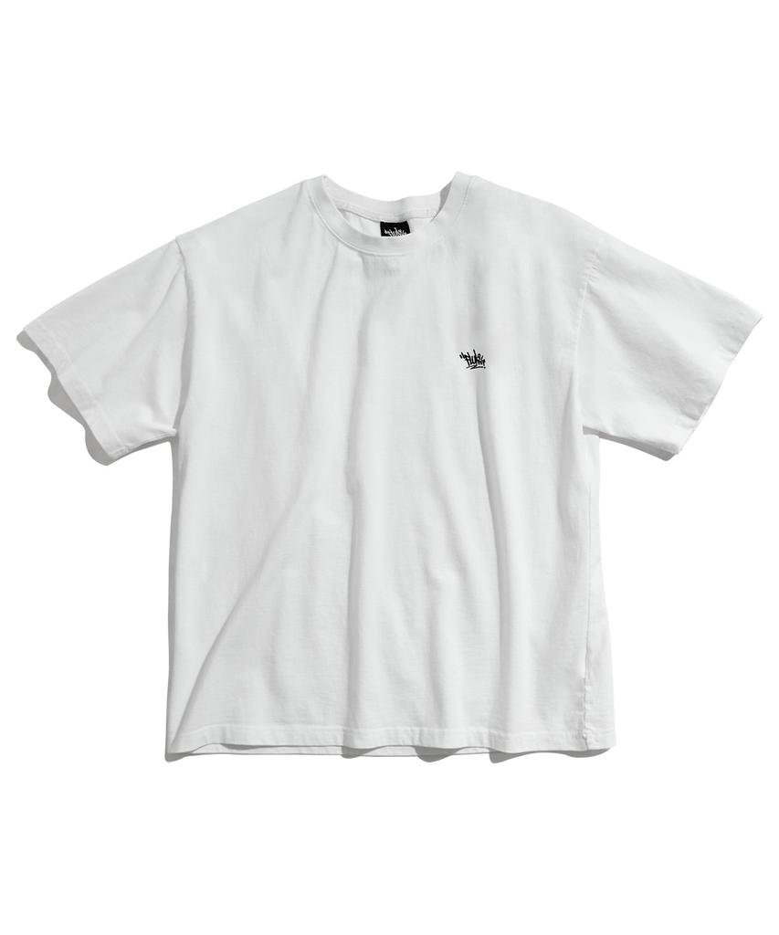 Peullukeu Crop Slam Logo Pigment Short Sleeve T-Shirt White Fst752C
