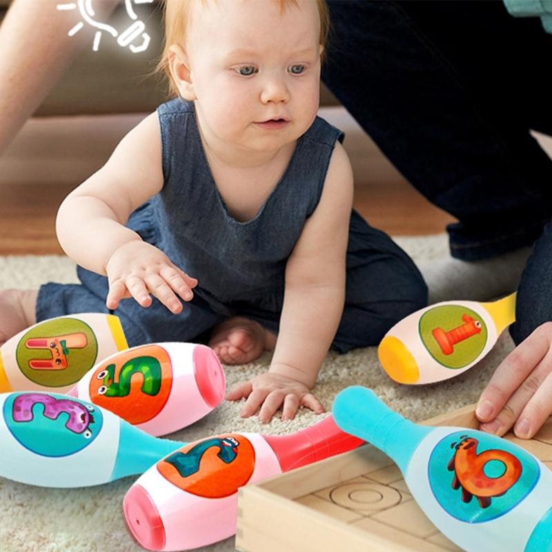 Children Bowling Toy Set for Indoor Family Fun and Coordination Skill with Bright Color Indoor Entertainment Activity