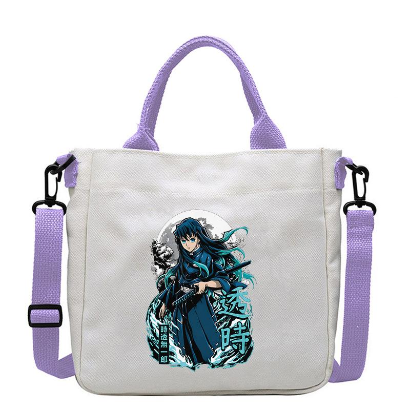 Japanische Cartoon-Comics Demon Slayer: Kimetsu no Yaiba - Muichiro Tokito Bedruckte Canvas-Tasche 7547