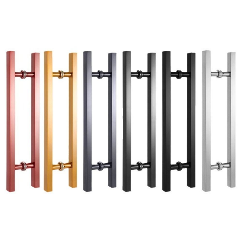 Matte Türklinke Edelstahl Drück-Zieh-Griff Türgriffe Glastürgriff Badezimmertür