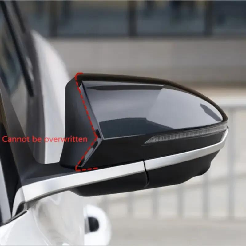 For Hyundai Tucson NX4    ABS Car Rearview Side Mirror Cover Wing Cap Exterior Door Trim Adhesive Sticker Parts