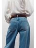 2025 Frühling Europäische & Amerikanische Mode High Waist Schlankmachende Gerade & Weitbeinjeans