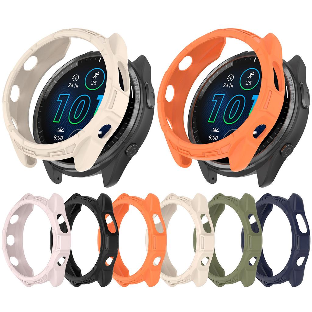 Stoßfeste Displayschutzhülle Gehäuse Schutzhülle Stoßfänger-Schale Kompatibel für Garmin-Forerunner 965 Uhr