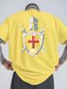Unisexs Crusader Armor Patternvibrant Red Medieval Knight Print Breathable Cotton Summer Oneck Shortsleeved Tshirt