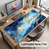 Abstract Geometric Theme Customized Mouse Pad Personalized Print Name Text Desk Mat For Home Office Table Decor