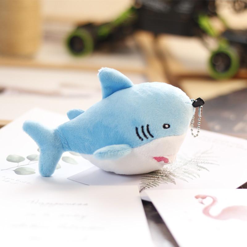 Adorable Mini Shark Plush Keychain Soft Whale Toy Cute Fish Stuffed Animal Accessory