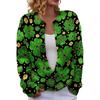 LXF-YK52 Crew Neck Cardigan St. Patrick's 3D Printed Sweater New Knitted European beautiful woman