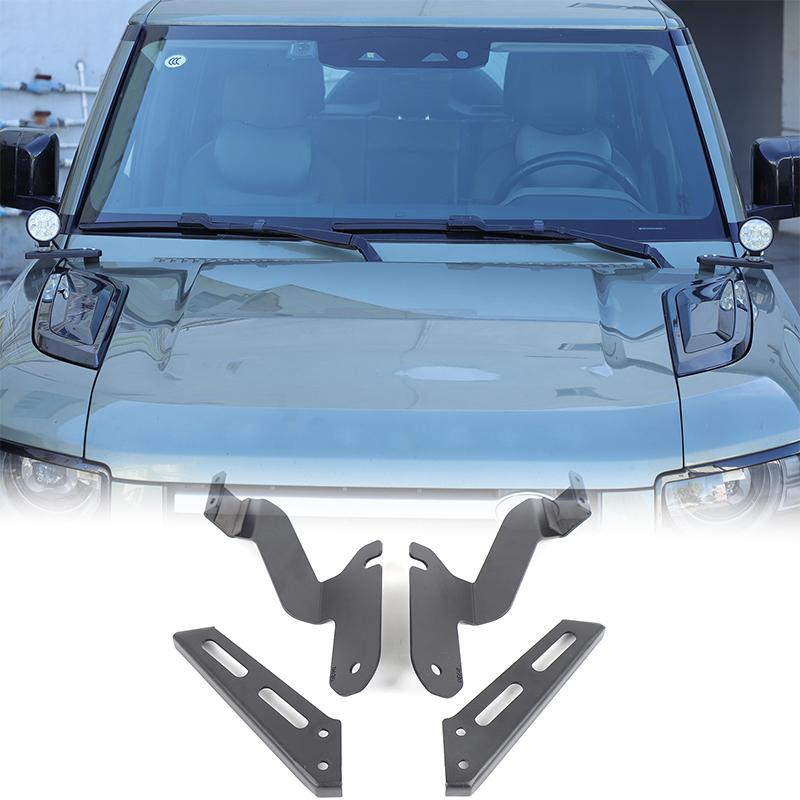 For Land Rover Defender 90 110 130 2020 2021 2022 - 2025 Off Road A-Pillar Hood Pods Work Led Light Bar Mount Bracket Accessory