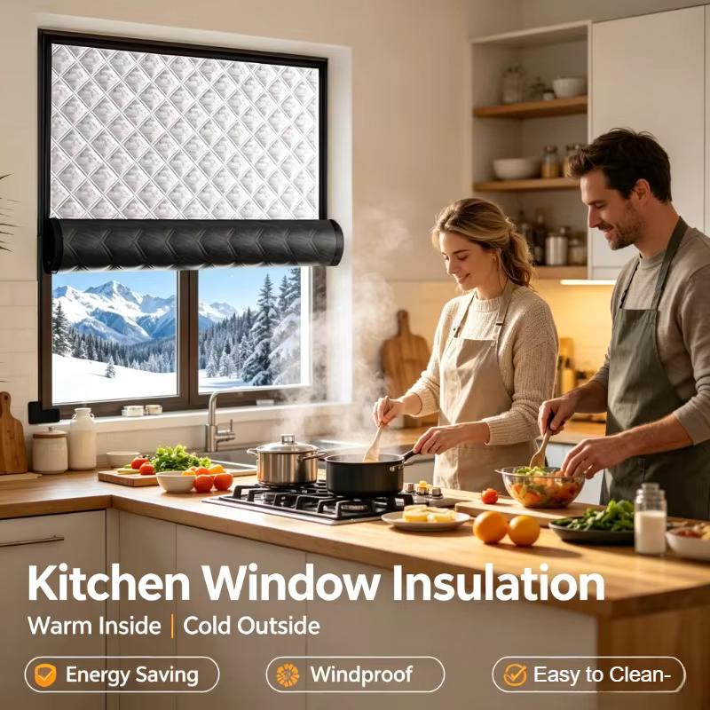 Winddichte Warme Vorhänge, Winter Winddicht, Schlafzimmer, Isolierfolie, Kälteschutz, Vollständig Abgedichtete Fliegengitter, Türvorhänge Isolierung Fensterschutzgitter