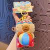 Cute Plush Capybara Keychain Island Style Car Keyring Fashion Capybara Dolls Pendant  Key Decor