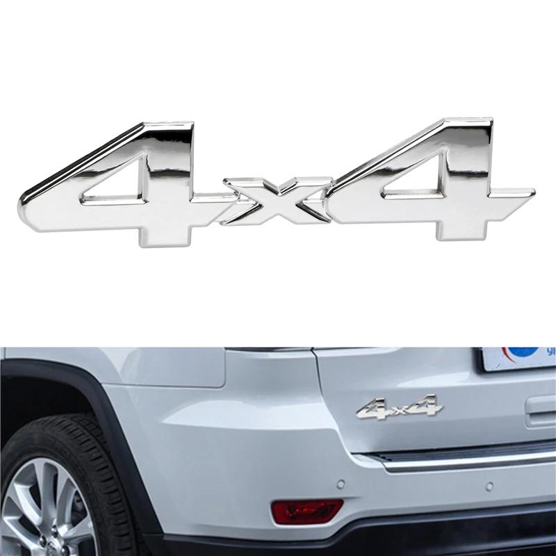 BBBE3 Red/Black/Silver 3D 4x4 Metal Logo Car Sticker Emblem Badge Decal Deciration Accessories For Jeep Grand Cherokee Wrangler Ford