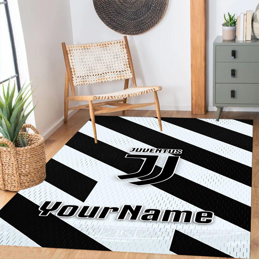Juventus Personalized Text Floor Mat Suitable for Dormitory Game Room Bedrooms Living Rooms Antislip Carpet Anime Office Decor