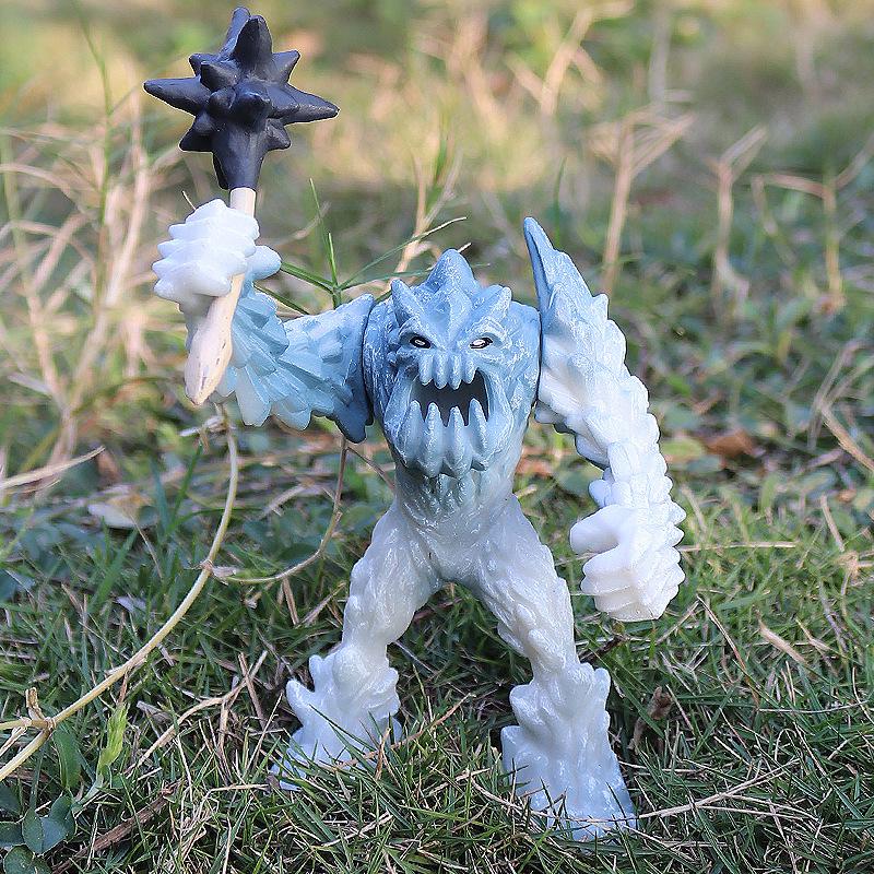 Children's Fantasy Dragon Toy Set: Knight, Elf, Animal, and Fire-Breathing Flying Dragon Model