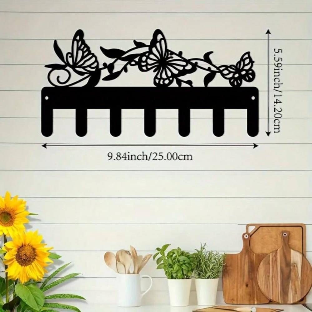 Metalen Vlinder Sleutelhaak Wandmontage Ruimtebesparend Duurzaam Huis Kantoor Keuken Badkamer Decor