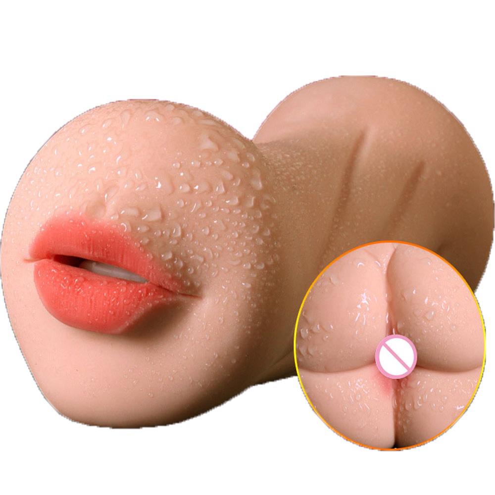 Realistisk Oral 3D Deep Throat med tungetenner Kunstig vagina Mannlig onanist Realistisk fitte Oral Sexleketøy for menn