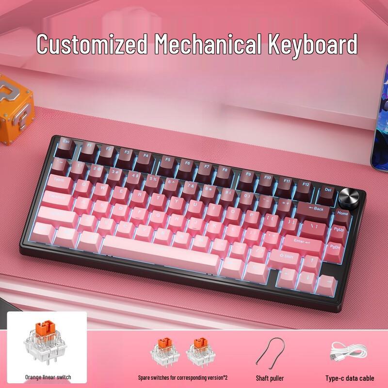 OLOEY Compact Wired Mechanical Feel Keyboard