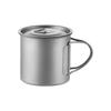 Pure Titanium Travel Mug with Lid and Folding Handle - Perfect for Coffee, Tea, or Water on Camping Trips