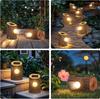 2 Pack Solar Tree Stump Lights Outdoor Waterproof LED Garden Decor for Patio, Yard Art Birthday Gift for Women Mom